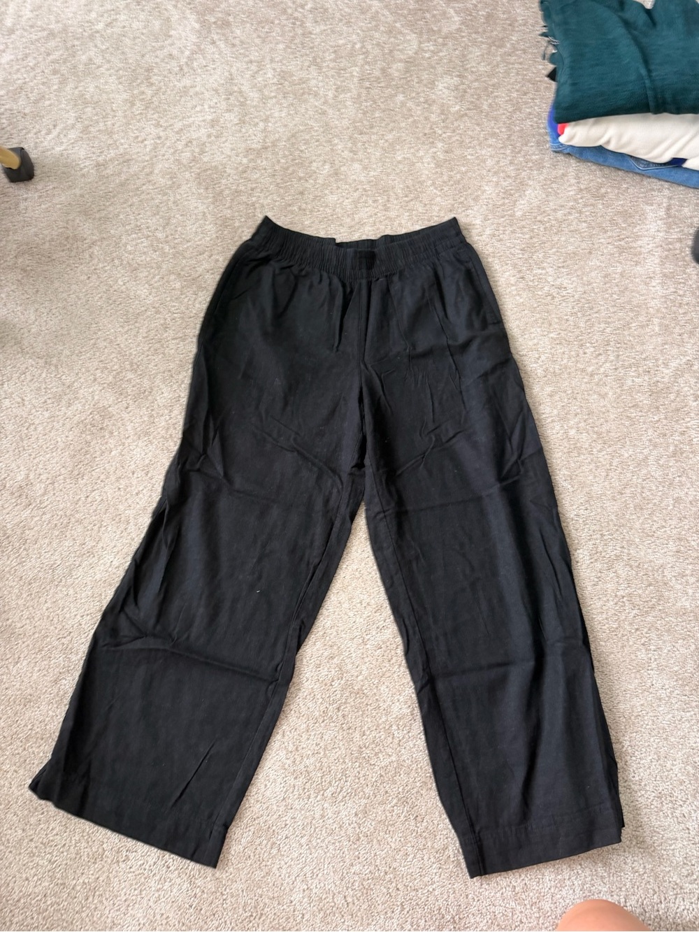 Old Navy Black Relaxed Wide-Leg Pants